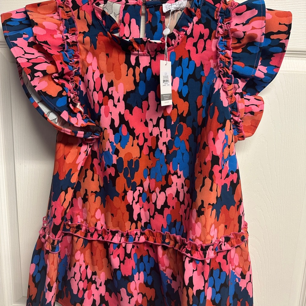 Mud Pie Multicolor Ruffled Kids Blouse